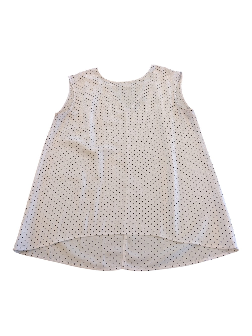 Halogen White Tank Top with Black Polka Dots